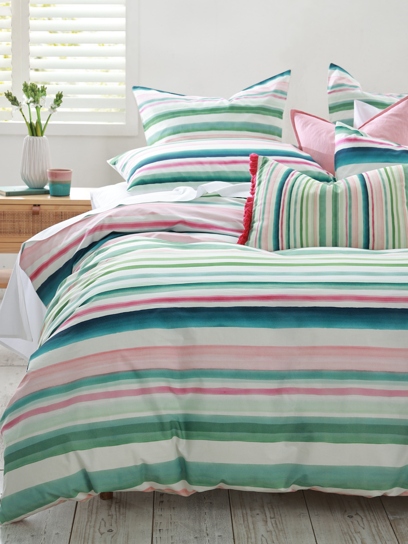 MM Linen Freya Reversible Duvet Cover Set | Cotton Percale image 7